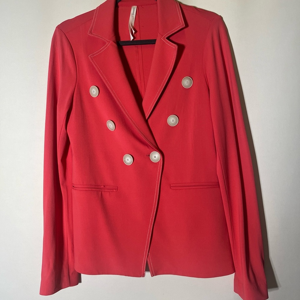Iris Setlakwe Coral Blazer Double-Breasted Suit Jacket